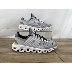 On Cloudswift Womens Running Shoes Grey Lime Green 41.98679 US 10 EU 42